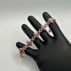 Moissanite Clover Bracelet VVS1 Pink 7 Inches Women Brand New Iced Out Hip Hop